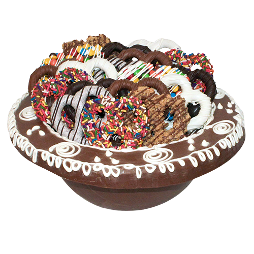 For fresh candy and great service, visit www.allcitycandy.com - Handcrafted Gourmet Chocolate Bowls Filled with Chocolate Covered Treats