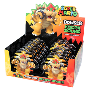 Nintendo Bowser Koopa Green Apple Sours 1.5 oz. Tin - Case of 12 - For fresh candy and great service, visit www.allcitycandy.com