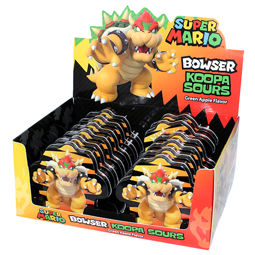 Nintendo Bowser Koopa Green Apple Sours 1.5 oz. Tin - Case of 12 - For fresh candy and great service, visit www.allcitycandy.com
