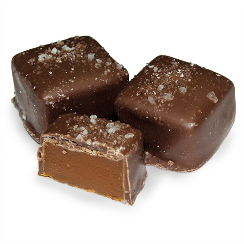 Waggoner Wrapped Milk Chocolate Caramel Sea Salt 1 lb. Box - For fresh candy and great service, visit www.allcitycandy.com