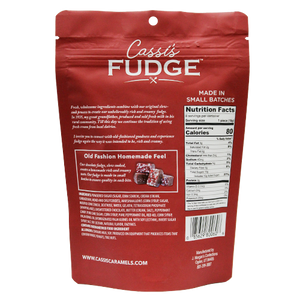 For fresh candy and great service, visit www.allcitycandy.com - Cassi's Fudge Christmas Peppermint Fudge 5 oz. Bag