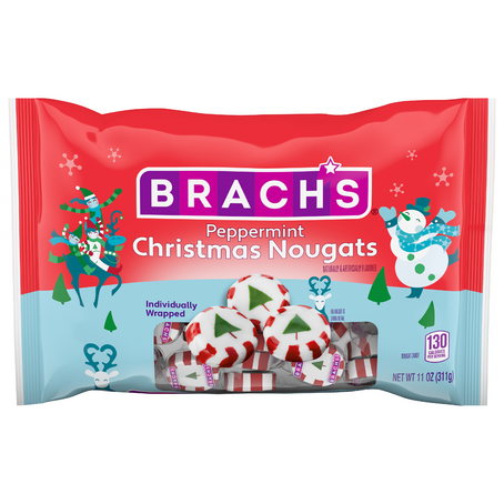 Brach's Peppermint Christmas Nougats - 11-oz. Bag - All City Candy