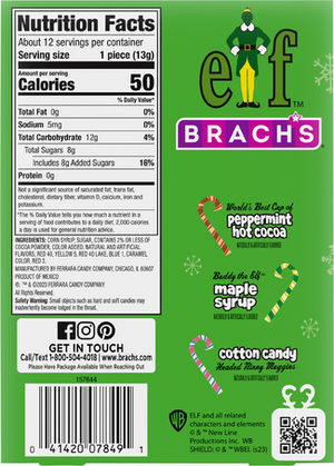 Brach's Holiday Elf Candy Canes 12 Count Box 5.3 oz. www.allcitycandy.com for fresh and delicious sweet candy treats