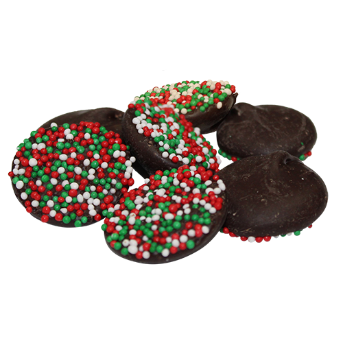 For fresh candy and great service, visit www.allcitycandy.com - Reppert's Dark Chocolate Christmas Nonpareils 2 lb Bulk Bag