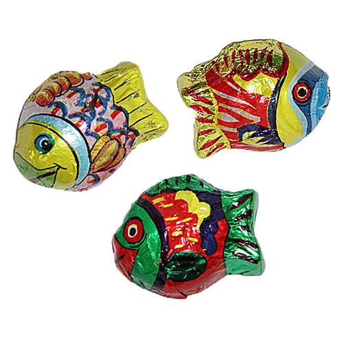 Mini Foiled Milk Chocolate Fish - Bulk Bags - All City Candy