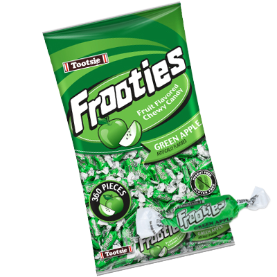 Frooties Green Apple Chewy Candy - 2.42 LB Bulk Bag - All City Candy