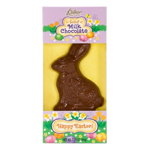 Palmer Solid Milk Chocolate Flavored Sitting Rabbit 2.25 oz. - All