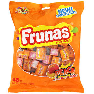 Albert's Frunas Peach 48 count 27.08 oz. Bag - All City Candy