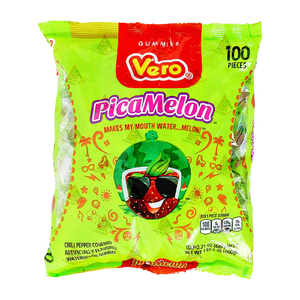 Vero Pica Melon Gummy with Chili Candy 100 piece Bag