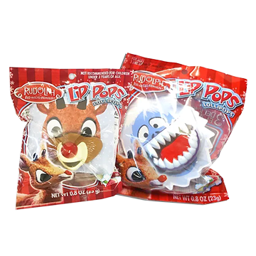 Rudolph the Red Nose Reindeer Lip Pop Lollipop 0.56 oz. - All City