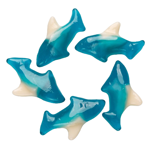 All City Candy Albanese Blue Gummi Sharks Bulk Bags Bulk Unwrapped Albanese Confectionery For fresh candy and great service, visit www.allcitycandy.com