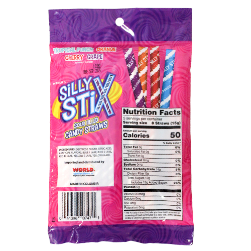 Silly Stix Straws - 2.75 oz Bag