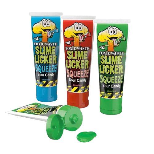 Toxic Waste Slime Licker Squeeze Candy 2.47 oz. Tube - All City Candy