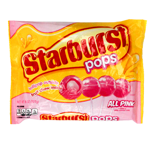 For fresh candy and great service, visit www.allcitycandy.com - Starburst Pops All Pink 8 oz. Bag