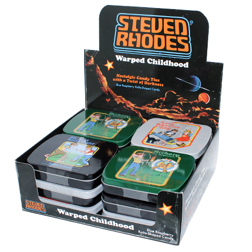 Steven Rhodes Warped Childhood Blue Raspberry Candy 1.5 oz. Tin