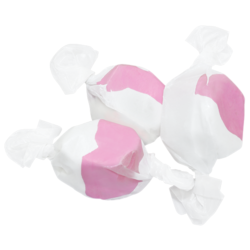 Strawberry & Creme Salt Water Taffy - Bulk Bags - Visit www.allcitycandy.com for great candy, service and delicious treats.