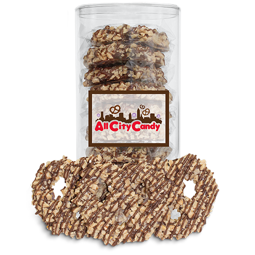 Milk Chocolate Hand Dipped Heath® Pretzel Twist 10 pc. Canister