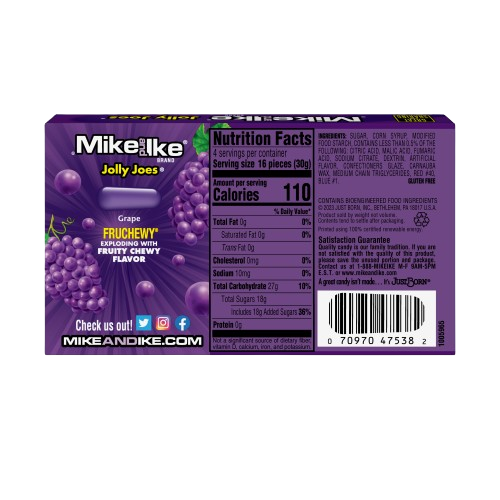 Mike and Ike Jolly Joes 4.25 oz. Theater Box - All City Candy