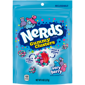 All City Candy Nerds Gummy Clusters Very Berry 8 oz. Bag Chewy Ferrara Candy Company For fresh candy and great service, visit www.allcitycandy.com