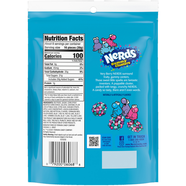 Nerds Gummy Clusters Very Berry Bags - All City Candy