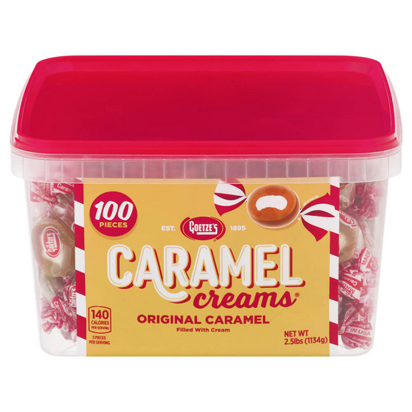 Goetze's Caramel Creams Original 100 count Tub - All City Candy