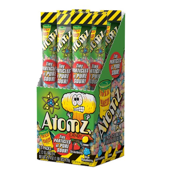 Toxic Waste Colored Drums Candy 12 Count
