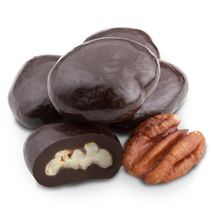 All City Candy Dark Chocolate Amaretto Pecans - Bulk Bag Bulk Unwrapped Albanese Confectionery For fresh candy and great service, visit www.allcitycandy.com