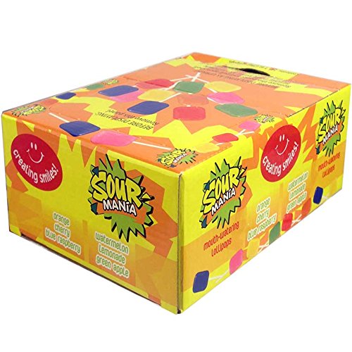 All City Candy Sour Mania Lollipops 1 oz. - Case of 24 Lollipops & Suckers Cima Confections For fresh candy and great service, visit www.allcitycandy.com
