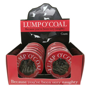 All City Candy Lump O' Coal Gum 1.0 oz. Tin Case of 12 Novelty Boston America For fresh candy and great service, visit www.allcitycandy.com