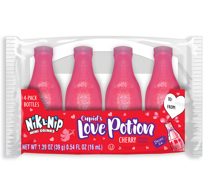 All City Candy Nik L Nip Cupid's Love Potion 4 bottle 1.39 oz. Valentine's Day Concord Confections (Tootsie) For fresh candy and great service, visit www.allcitycandy.com
