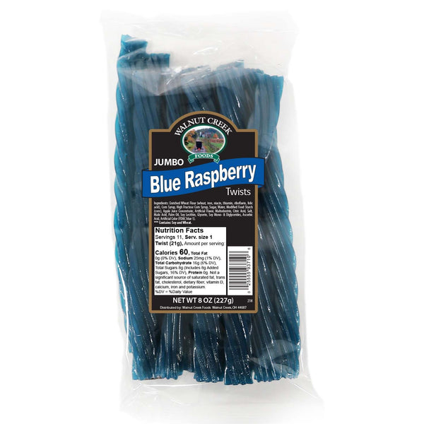 Walnut Creek Jumbo Blue Raspberry Licorice Twists - 8-oz. Bag