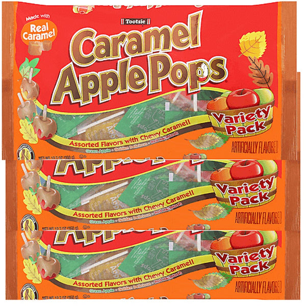 Tootsie Caramel Apple Pops Assorted Apple Orchard Lollipops Bags