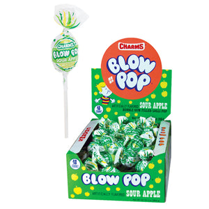 All City Candy Charms Sour Apple Blow Pop Lollipops Case of 48 Lollipops & Suckers Charms Candy (Tootsie) For fresh candy and great service, visit www.allcitycandy.com