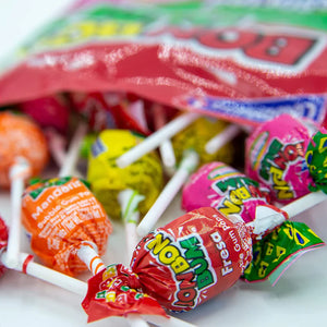  Colombina Bon Bon Bum Assorted 24 count Pops 14.4 oz. Bag. For fresh candy and great service, visit www.allcitycandy.com