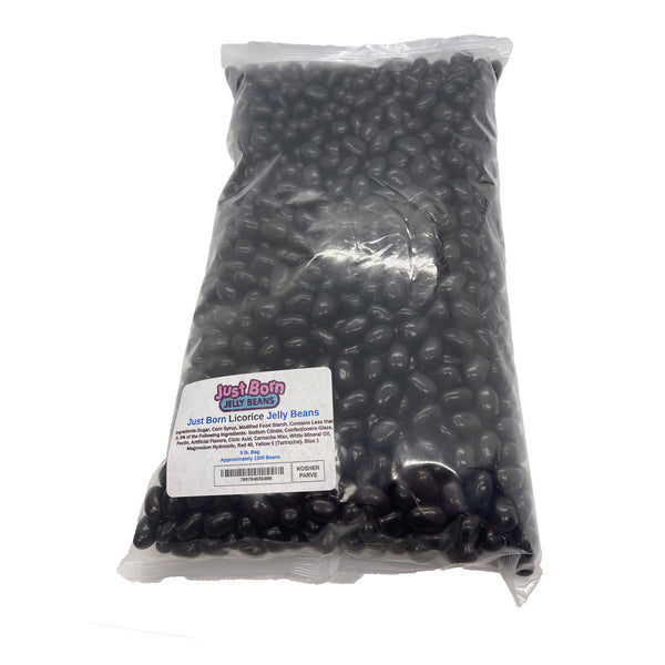 Just Born Licorice Jelly Beans 5 lb. Bulk Bag All City Candy