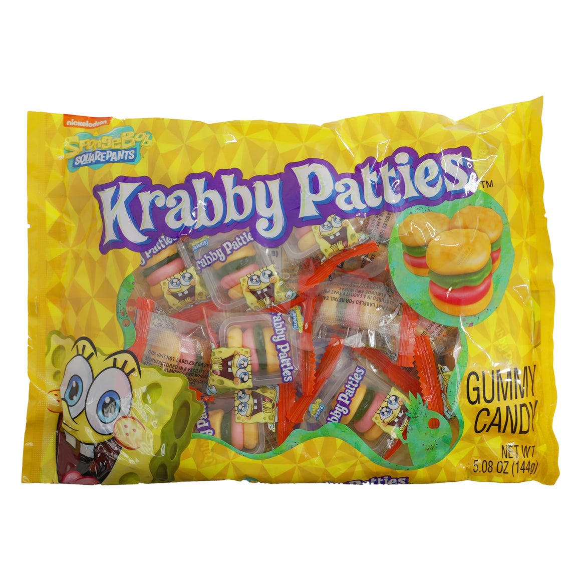 All City Candy Spongebob Squarepants Krabby Patties Gummy Candy 5.08 oz. Bag Halloween Frankford Candy For fresh candy and great service, visit www.allcitycandy.com
