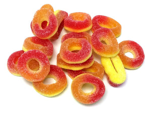 All City Candy Yumy Yumy Peach Rings Gummy Candy - Gummi Kervan USA For fresh candy and great service, visit www.allcitycandy.com