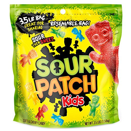 Sour Patch Kids Soft & Chewy Candy - 3.5 LB Resealable Bag - All City Candy