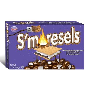 All City Candy S'moresels S'mores Inspired Chocolate Bites - 3.1-oz. Theater Box Taste of Nature Inc. For fresh candy and great service, visit www.allcitycandy.com