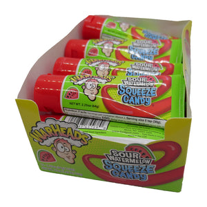All City Candy WarHeads Sour Watermelon Squeeze Candy - 2.25 oz. Case of 12 Impact Confections For fresh candy and great service, visit www.allcitycandy.com