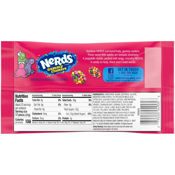 Nerds Gummy Clusters (2 lbs) - Bulk Gummy Candy Pack - Tangy and Sweet  Gummy Clusters with Chewy Interior (Rainbow)