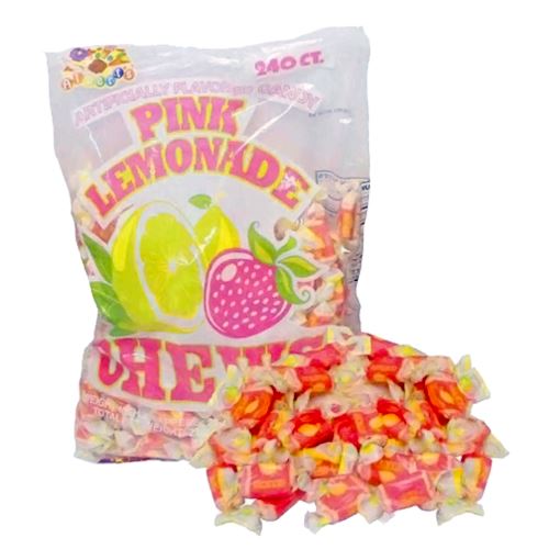 All City Candy Albert's Pink Lemonade Chews Candy - 240 Piece Bag Chewy Albert's Candy For fresh candy and great service, visit www.allcitycandy.com