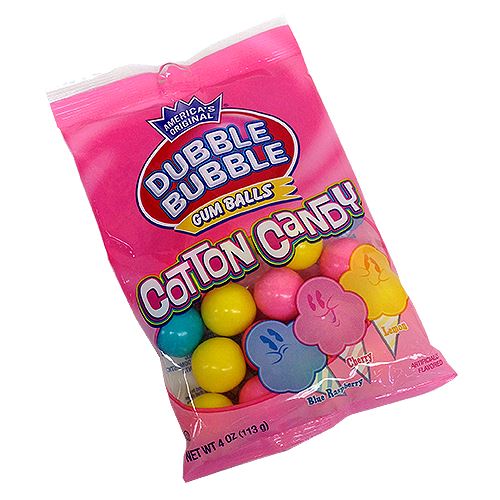 All City Candy Dubble Bubble Cotton Candy Gumballs - 4-oz. Bag Gum/Bubble Gum Concord Confections (Tootsie) For fresh candy and great service, visit www.allcitycandy.com