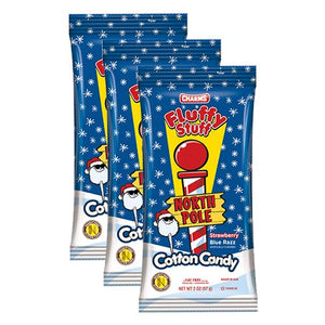 All City Candy Fluffy Stuff North Pole Cotton Candy - 2-oz. Bag Christmas Charms Candy (Tootsie) Pack of 3 For fresh candy and great service, visit www.allcitycandy.com