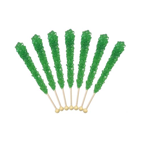 All City Candy Green Apple Rock Candy Crystal Sticks - Tub of 36 Rock Candy Espeez For fresh candy and great service, visit www.allcitycandy.com