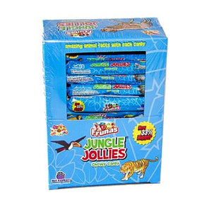 All City Candy Jungle Jollies Blue Raspberry Chewy Candy - 48 Piece Box Chewy Albert's Candy For fresh candy and great service, visit www.allcitycandy.com