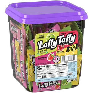 All City Candy Laffy Taffy Assorted Flavors Candy Mini Bar .3-oz - Tub of 145 Taffy Ferrara Candy Company For fresh candy and great service, visit www.allcitycandy.com