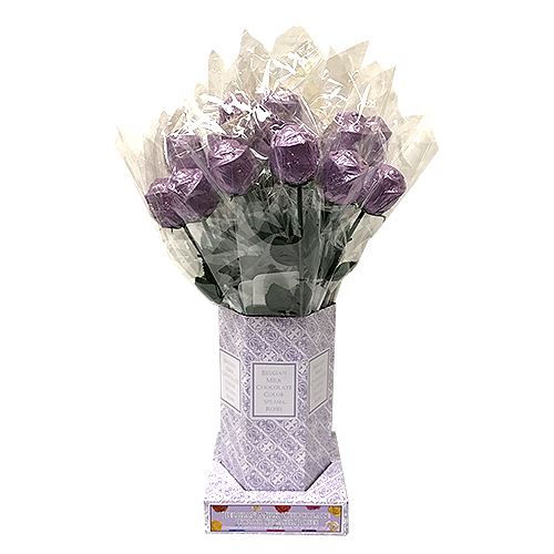 All City Candy Lavender Foiled Belgian Chocolate Color Splash Roses Chocolate Albert's Candy 1 Piece For fresh candy and great service, visit www.allcitycandy.com