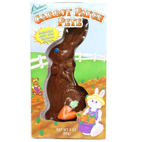 Palmer Carrot Patch Pete Solid Milk Chocolate Bunny 3 oz.