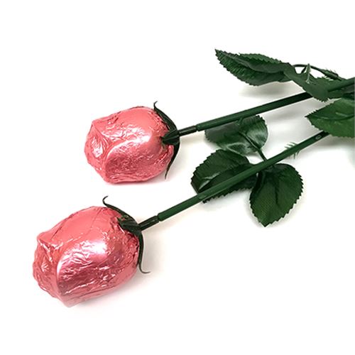 All City Candy Pink Foiled Belgian Chocolate Color Splash Roses Chocolate Albert's Candy 1 Piece For fresh candy and great service, visit www.allcitycandy.com